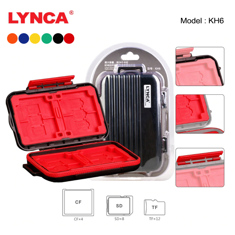 กล่องใส่การ์ด LYNCA KH6 MEMORY CARD BOX
